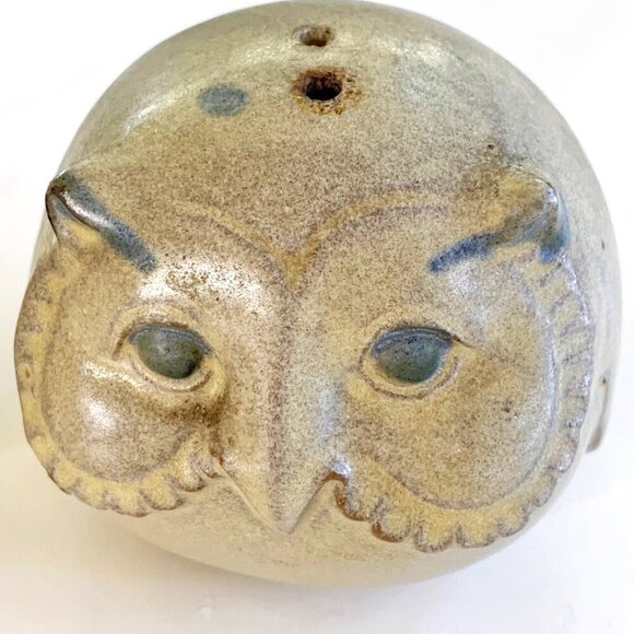 Vintage Stoneware Pottery Chubby Owl Salt And Pepper Shaker Set Japan - Picture 3 of 10